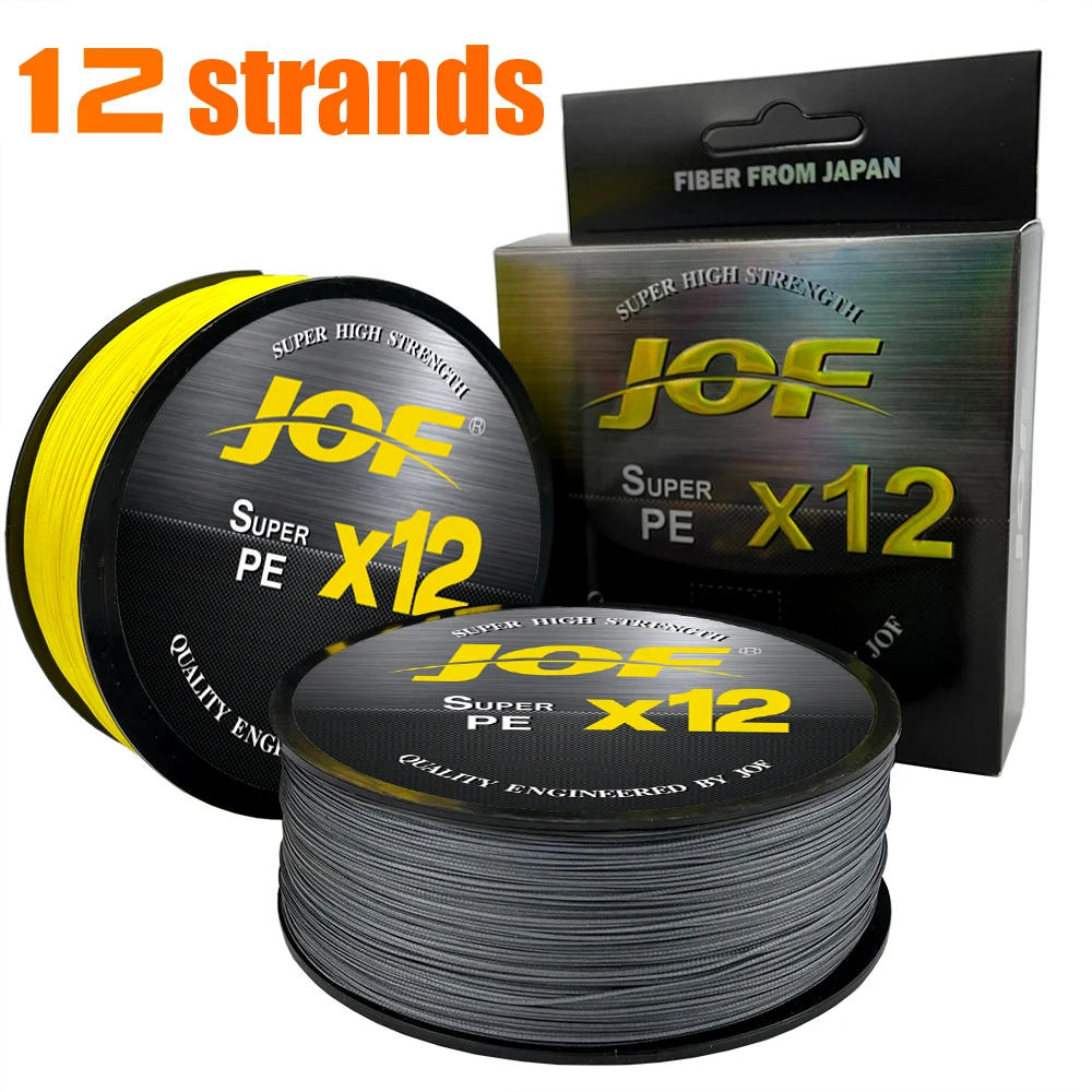 JOF X12 Línea Trenzada PE 12 Hebras - Multifilamento agua salada