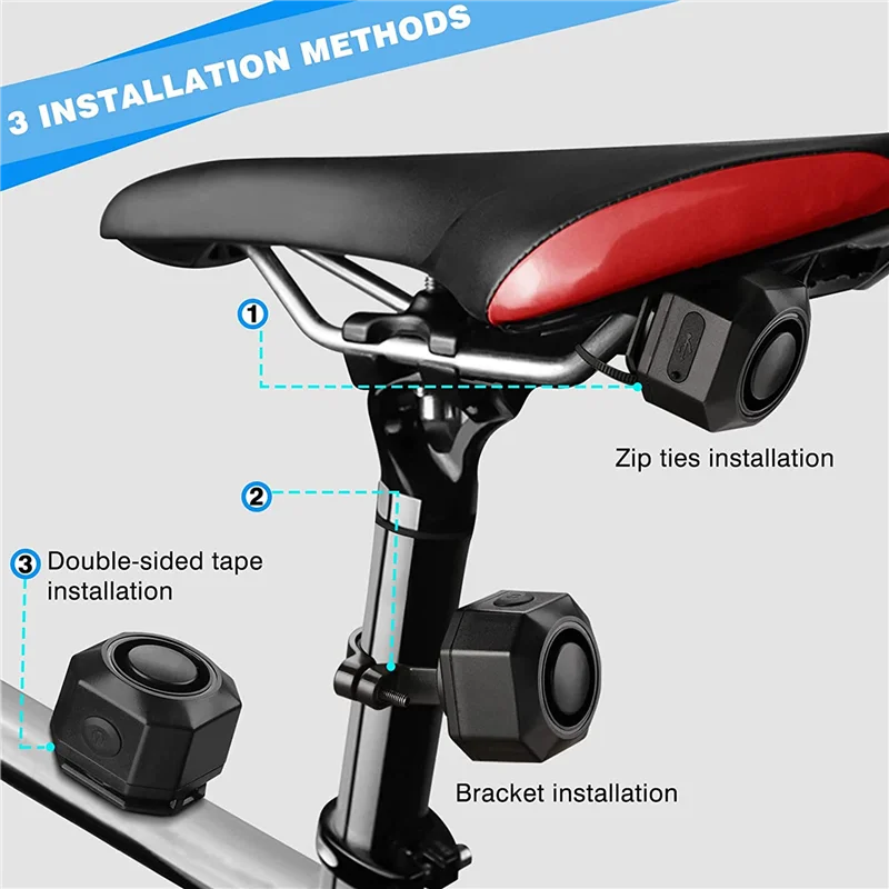 

2525+ Wireless Bike Burglar Alarm USB Electric Motorcycles Scooter Bicycle Security Protection Vibration Alarm