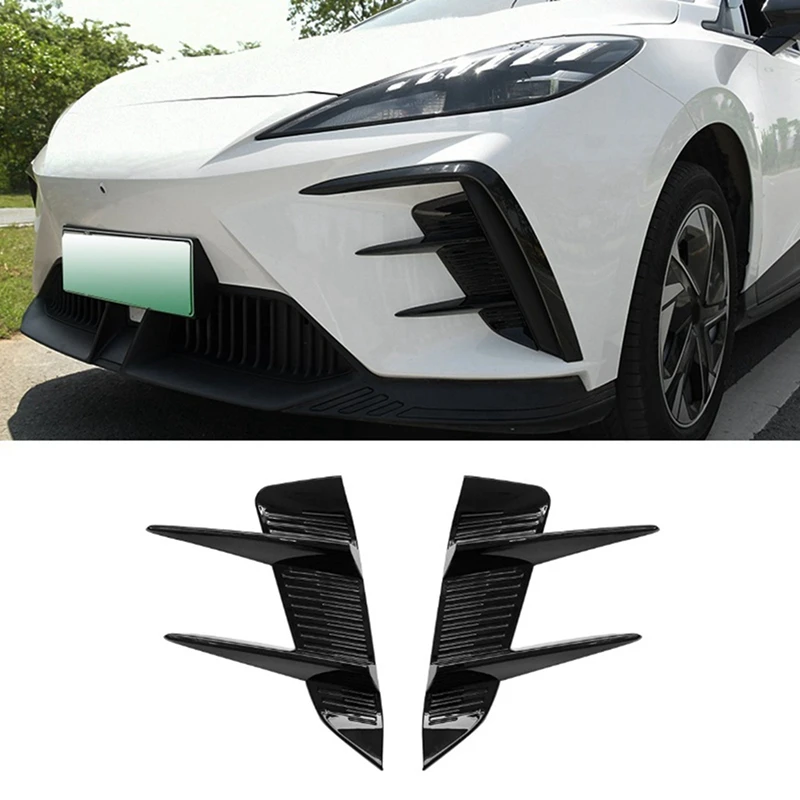 4X Car Front Bumper Spoiler Side Air Vent Trim Cover Trim For MG 4 MG4 EV Mulan 2023 Accessories