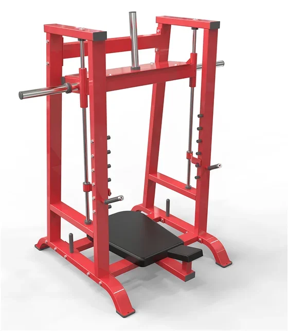 Máquina de prensado de piernas Vertical ajustable, prensa de piernas lineal clásica, roja