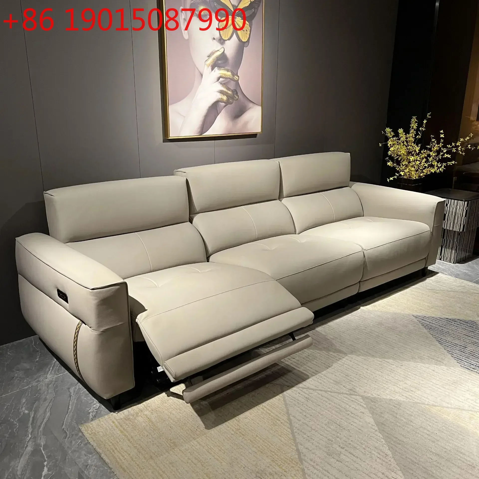 Sofás Minimalistas Elegantes de Cuero, Sofá Seccional Nórdico, Sillas para Sala de Estar, Juego de Sofás para Sala de Estar, Muebles para Sala de Estar