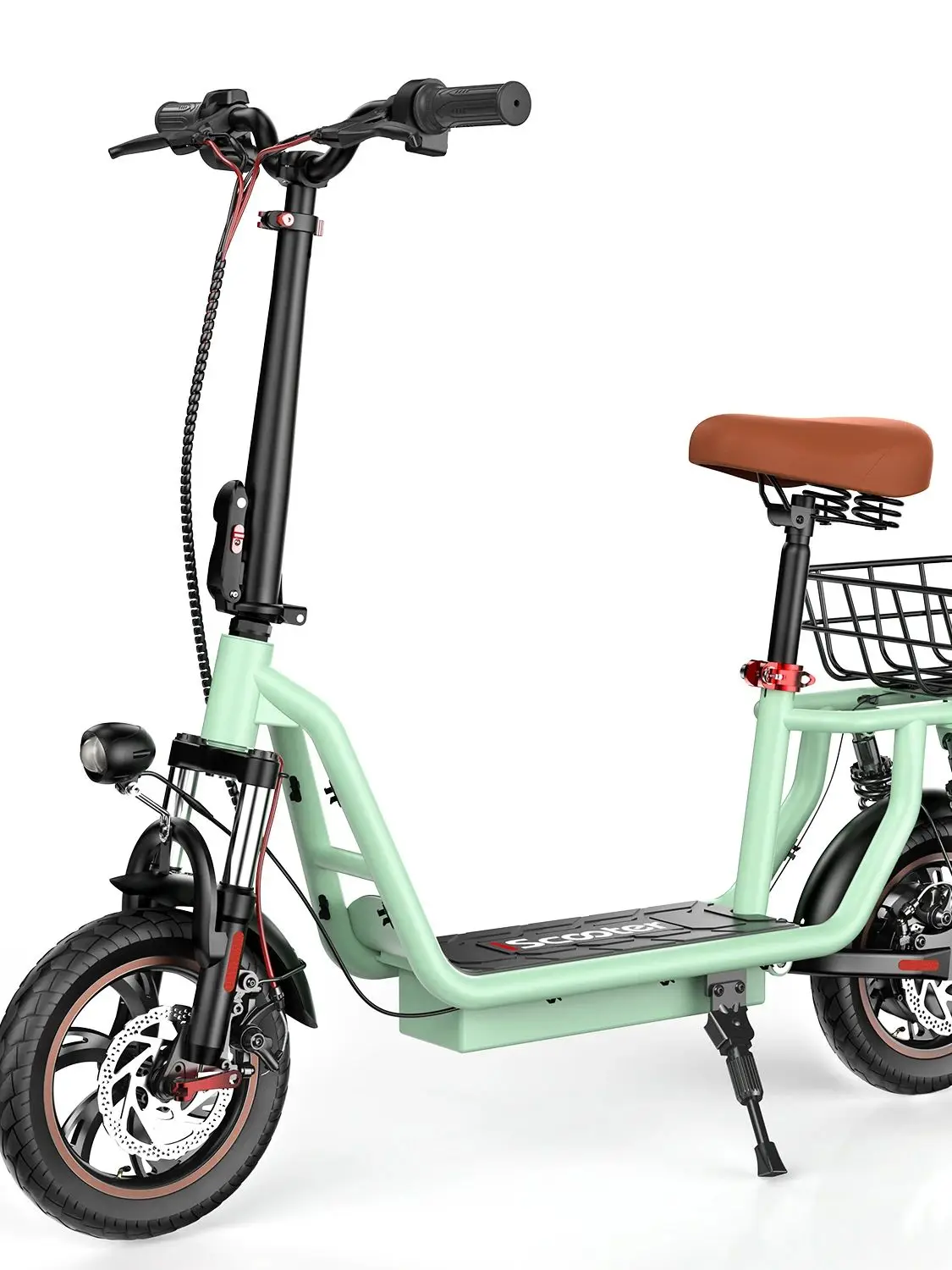 Der IScooter I12 ist ein 12-Zoll 500W 36V 7,5Ah Elektrofahrrad mit Sitz, einer Höchstgeschwindigkeit von 40 km/h und einer Reichweite von 35 km.