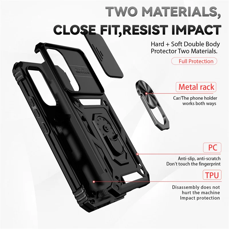 Military Outdoors Grade Case For Samsung Galaxy S23 22 21 20 FE Plus Ultra Note20 Slide Camera Lens Armor Shockproof Phone Cover