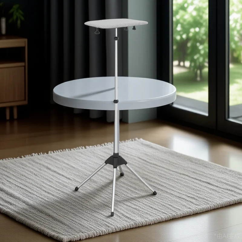 

Stable Fourlegged Ironing Rack Built-in Board Foldable Drying Stand Adjustable Standing Hanger Fabric Steamer Coat Hanger