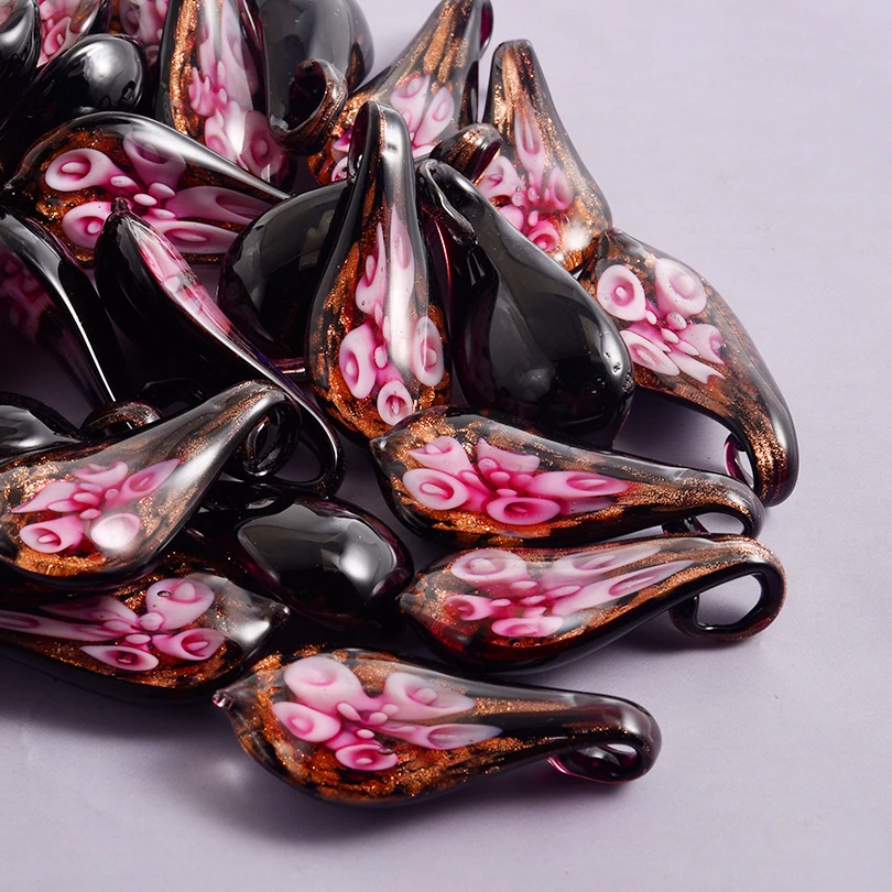 

3Pcs Peacock Feathers Design Colorful Glass Hign Quality Pendants Bulk Diy Making Supplies Jewelry Keychain Earring Accessories