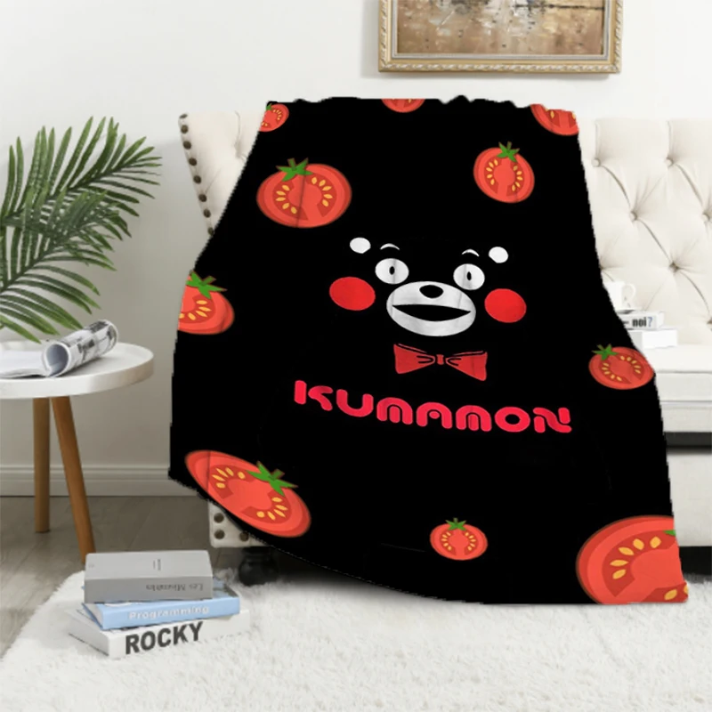 Kumamon Fleece Blanket Furry Sofa Blankets and Bedspreads Double Bed Comforter Winter Bedspread the Knee Warm Baby & Throws Home