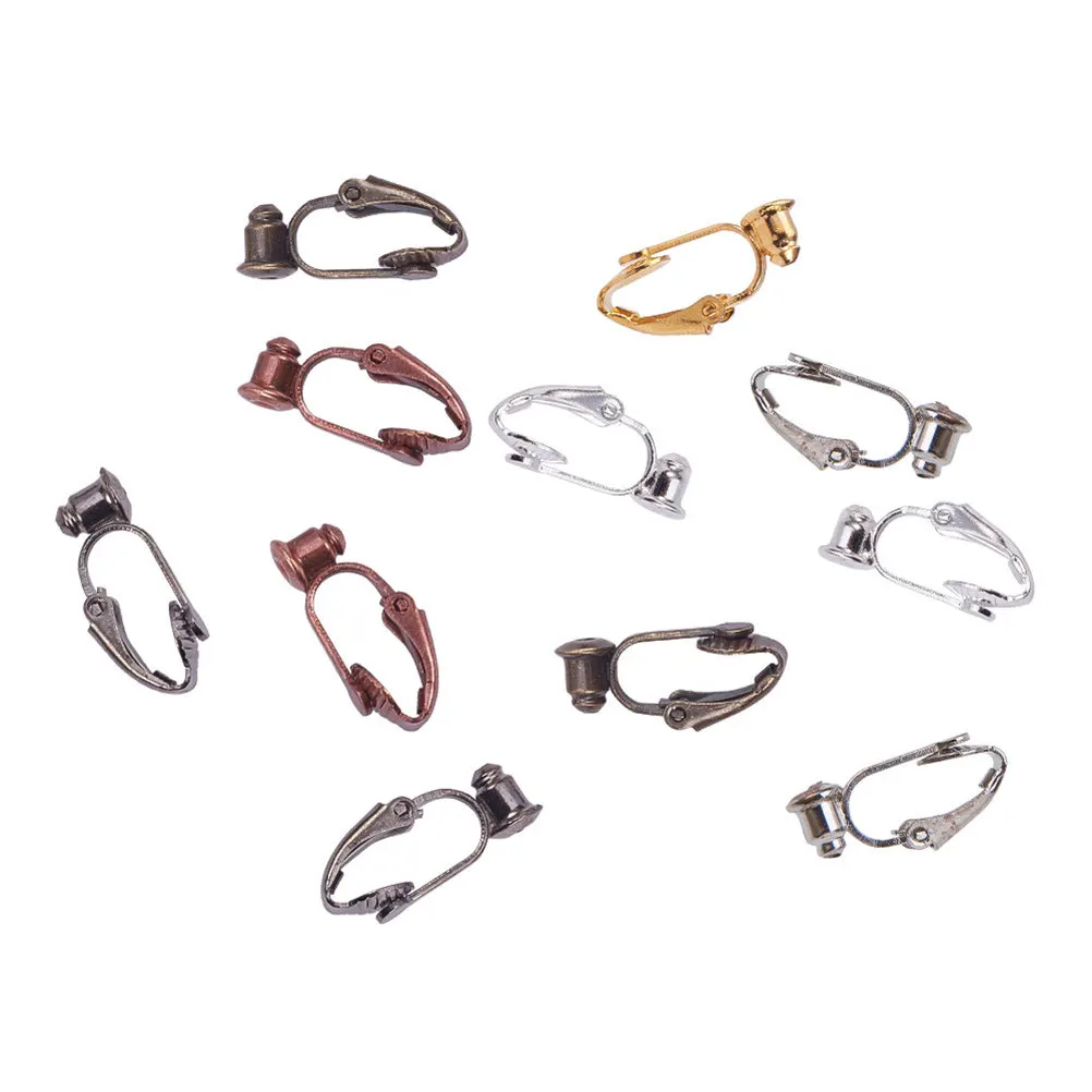 

Набор из 36 клипс-конвертеров для серег, разноцветные, бронзовые, без прокола, аксессуары для украшений, набор для самостоятельного изготовления украшений для ушей без прокола