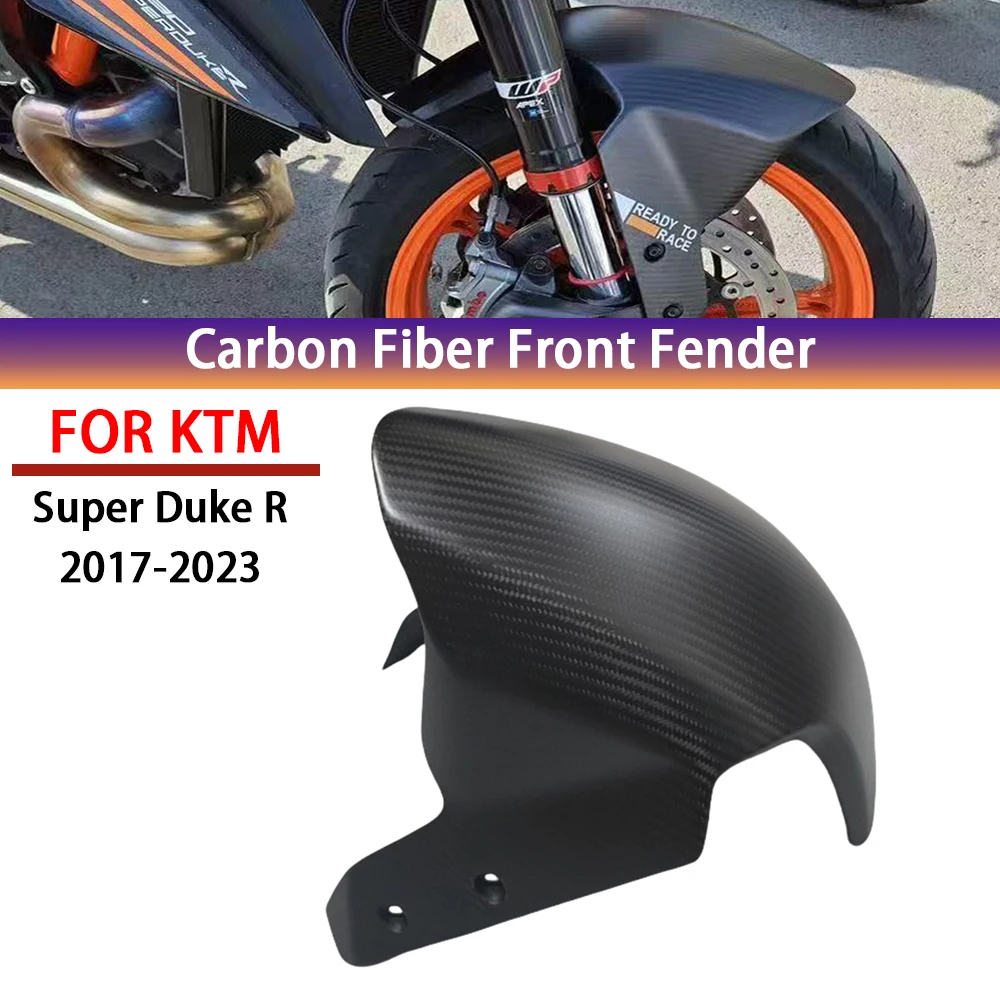 

For KTM SUPERDUKE 1290 R Super Duke R 2017-2023 100% 3K carbon fiber front mudguard splash water wheel mudguard fairing kit