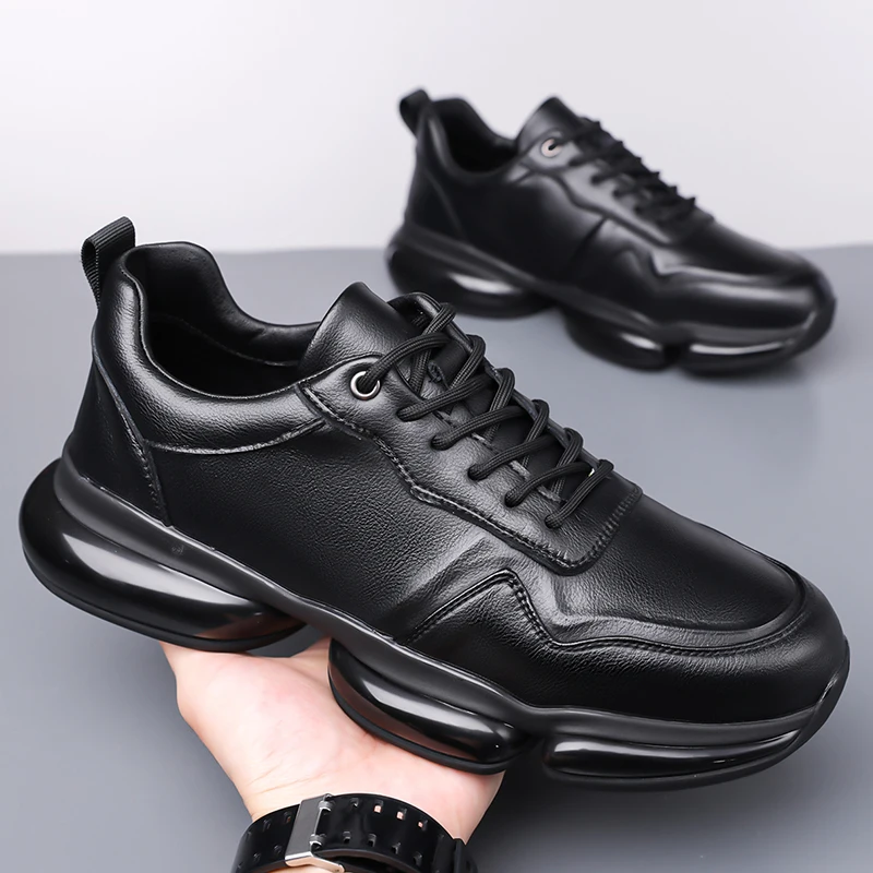 

Кроссовки Модный дизайнерский минималистичный стиль Уличный отдых для спорта и ходьбы Большие размеры 38-46 Черная повседневная обувь высокого качества