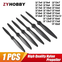 Hélice de nailon JXF para avión RC de clase 9-91, 7/8/9/10/12/13/14/15/16/17/18 pulgadas, 1 ud.
