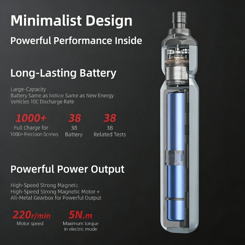Rechargeable Cordless Electric Screwdriver Precise Power Tool for Phone