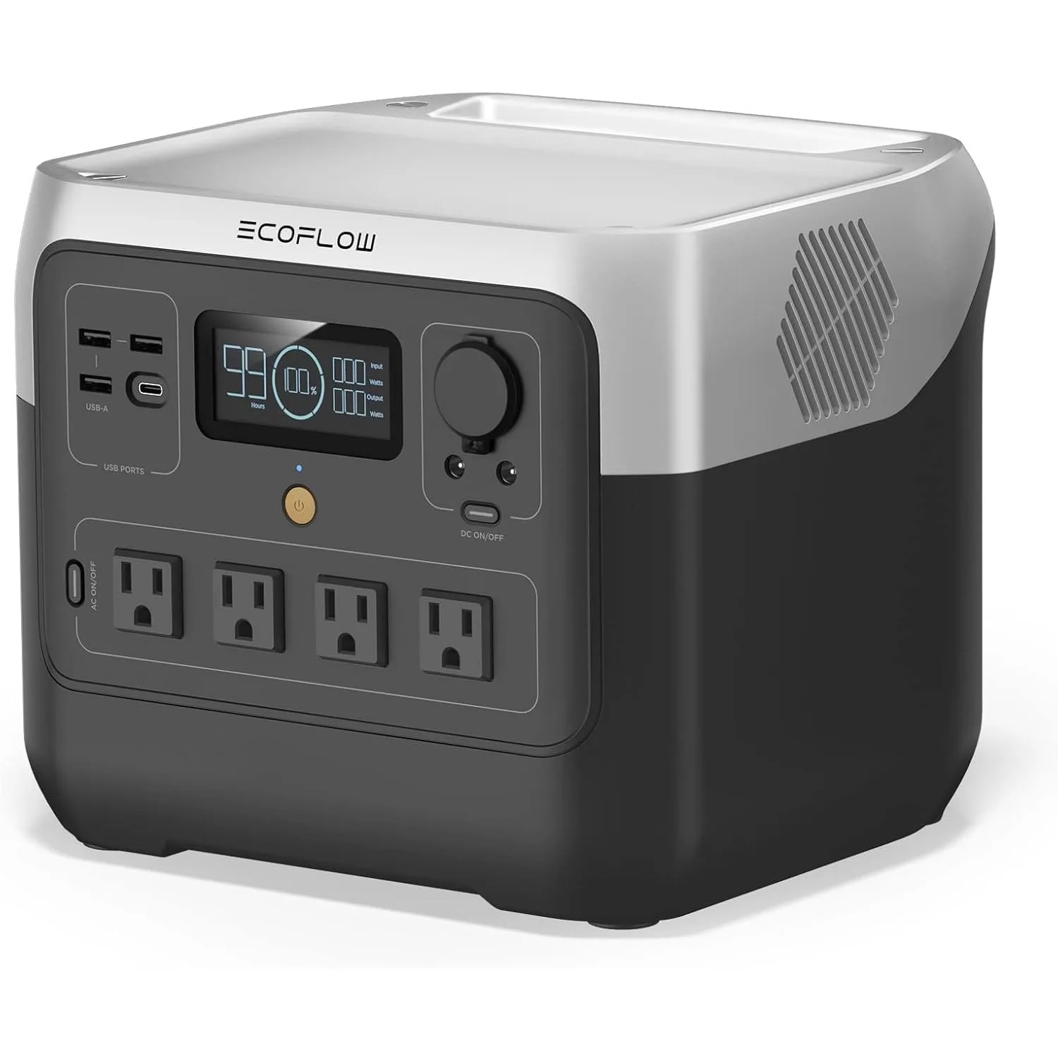 Portable Power Station RIVER 2 Pro, 768Wh LiFePO4 Battery, 70 Min Fast Charging, 4X800W (1600W) AC Outlets, Solar Generator