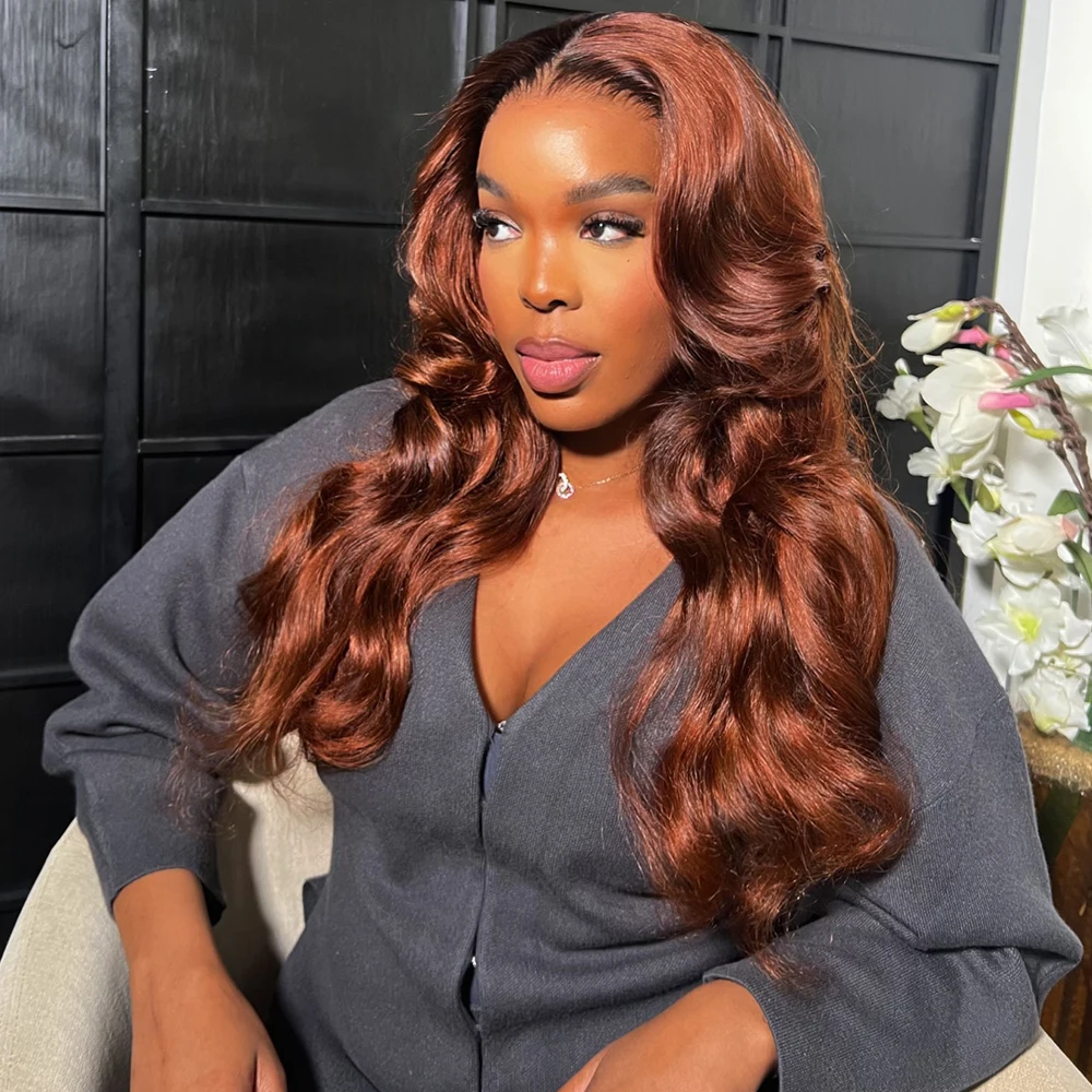 13x6 Lace Frontal Wig 13x4 Reddish Brown Body Wave Lace Front Human Hair Wig 30 Inch Brazilian Human Hair Wigs 4x4 Closure Wig