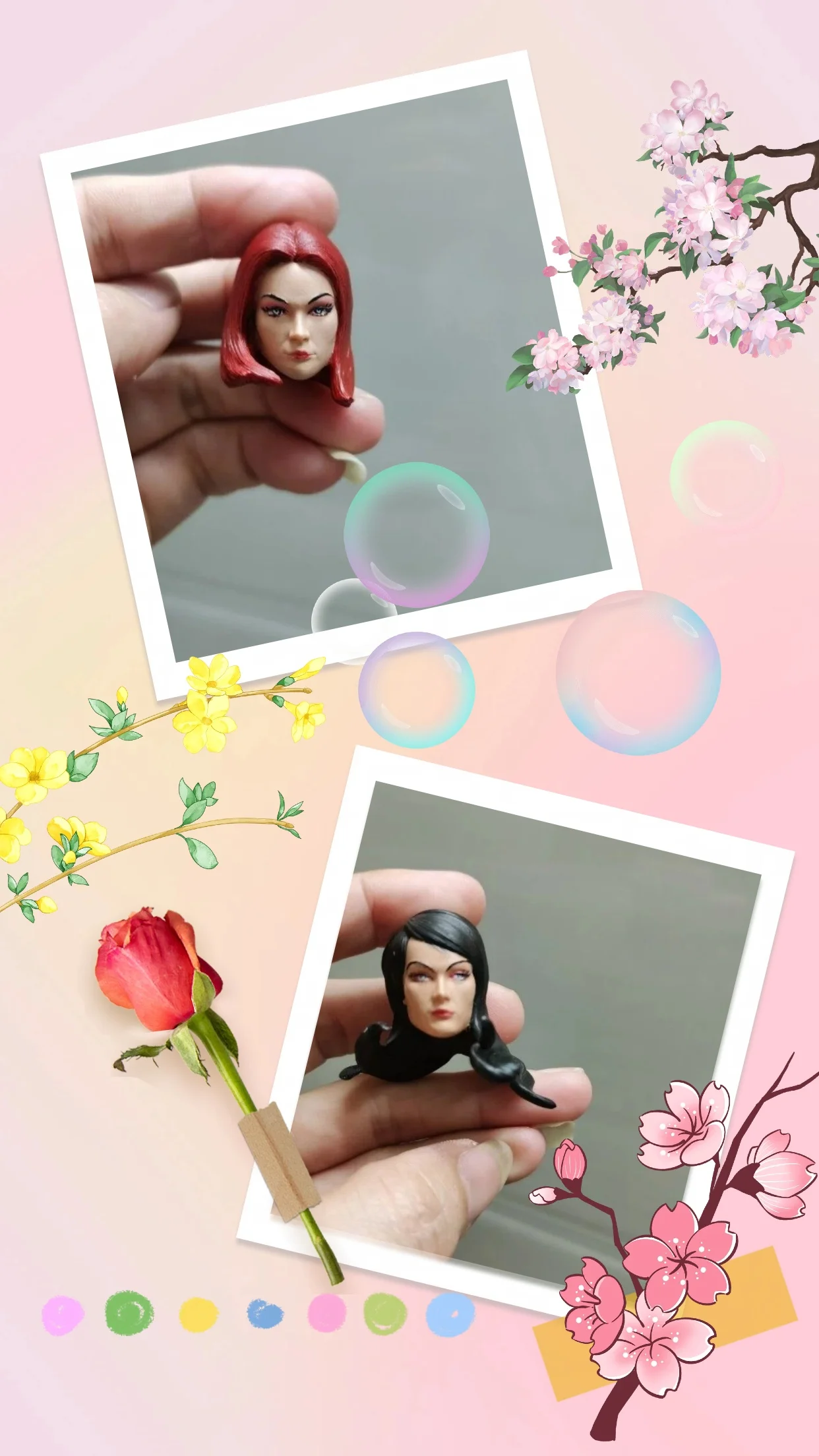 【30days Made】1/12 Scale Female Soldier Comic Character Phoenix Painted Head Sculpt Accessories For 6''Action Figure Model Toys