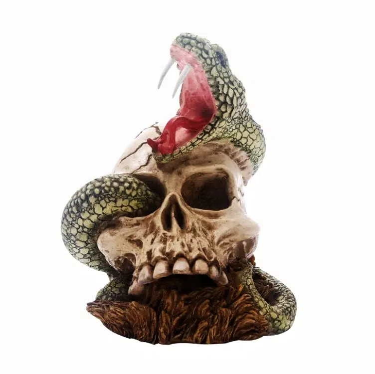 

Snake animal skull model resin skull crafts decorations Halloween decorations horror accessories movie props