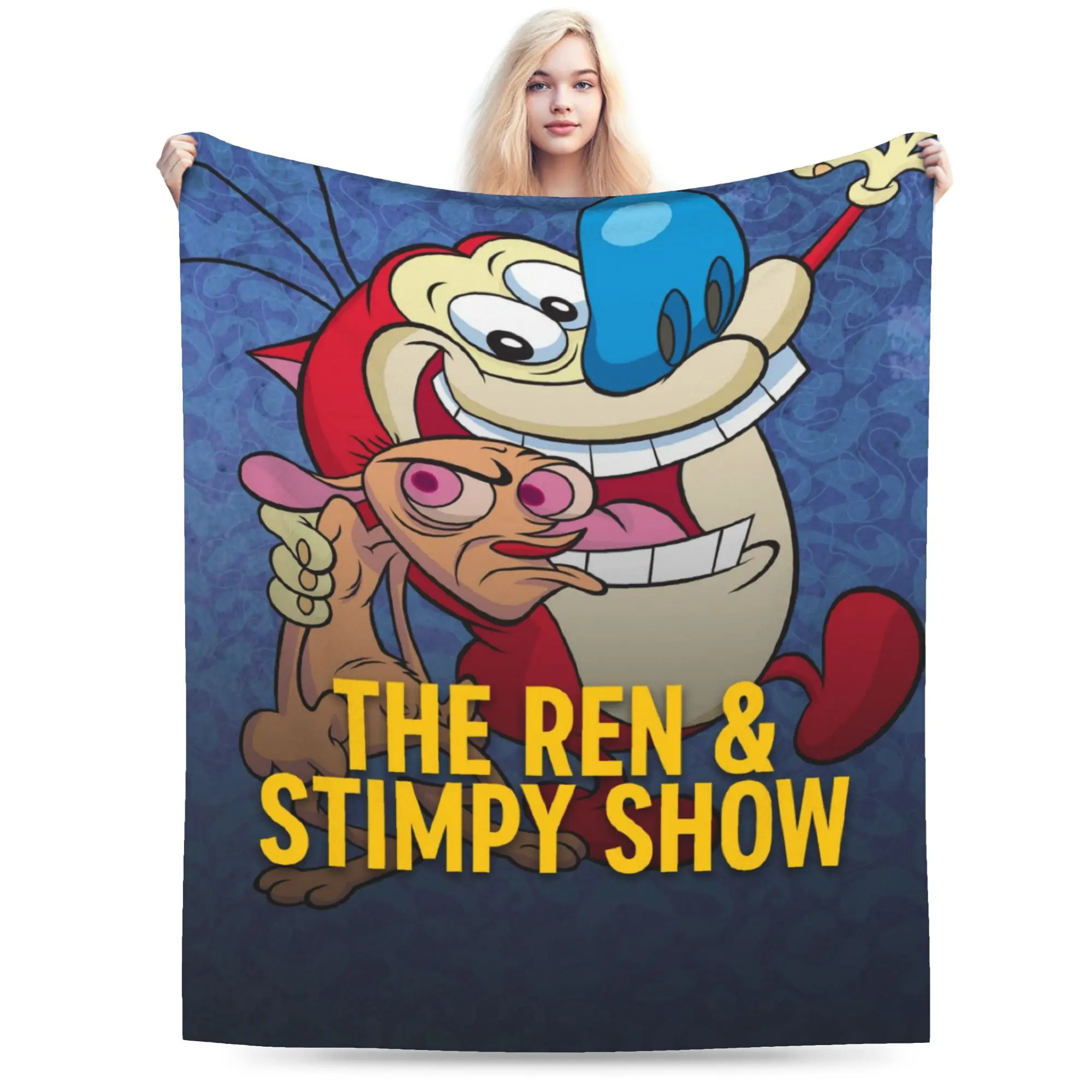  Duo Rucksack Ren & Stimpy  Blankets Super Soft Fleece Comfortable Gift  Throw Blanket Bedspread