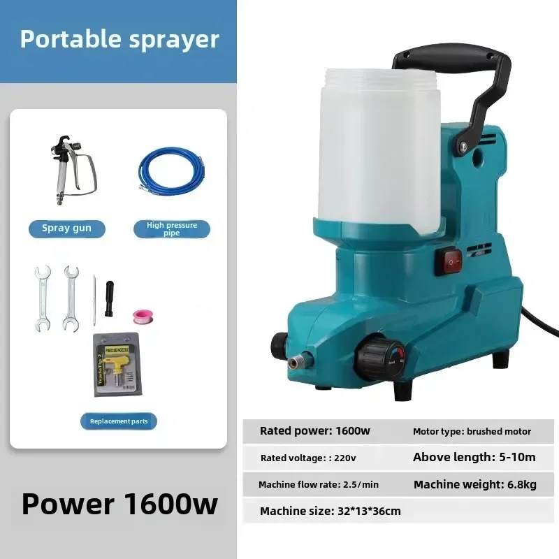 High Power Electric High-voltage Convenient Airless Spraying Machine Portable Adhesive Paint Spraying Machine