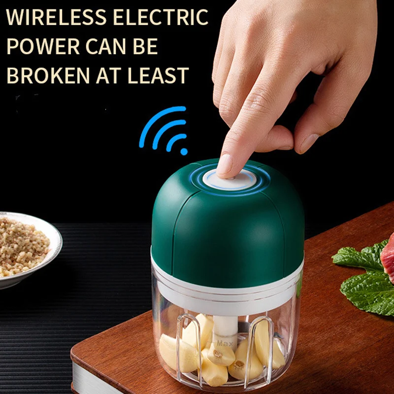 Điện Không Dây Dập Tỏi Thịt Di Động Hộ Gia Đình Tỏi Thiết Bị Máy Xay Thịt Mini Cho Bé Bổ Sung Thức Ăn Mài