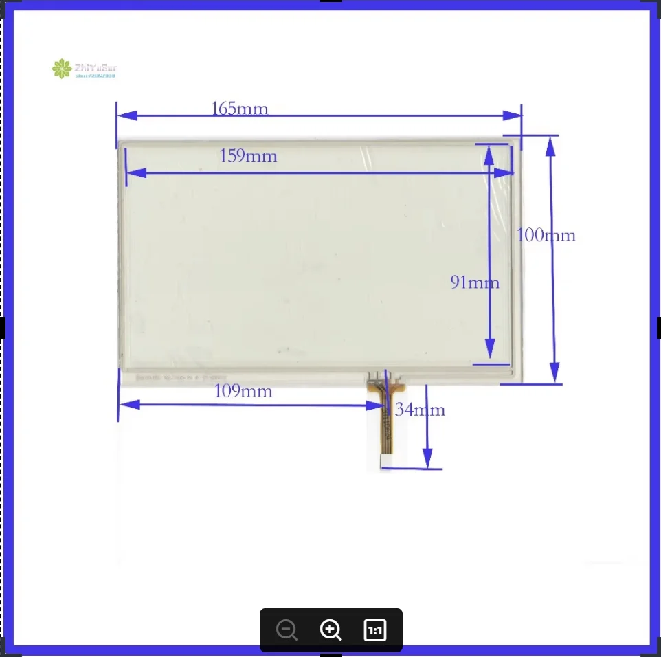 

ZhiYuSun QUNCHUANG-70S(100*164)-SY-068073 164mm*100mm 7inch 4 lins Touch Screen glass touchsensortouchglass digitizer 164*100