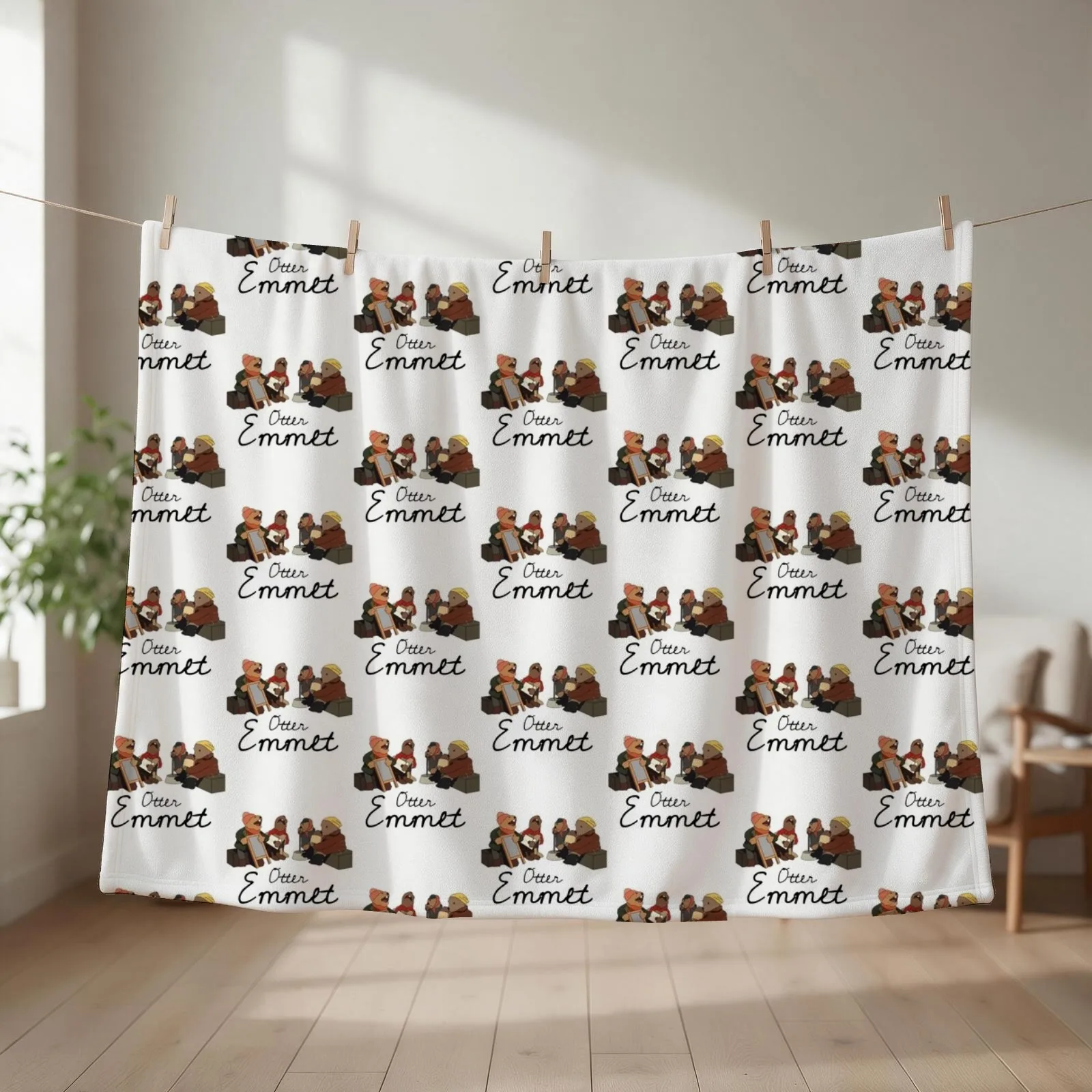 Emmet otter Essential Throw Blanket Soft Plaid decorative Polar Sofa Throw Blankets