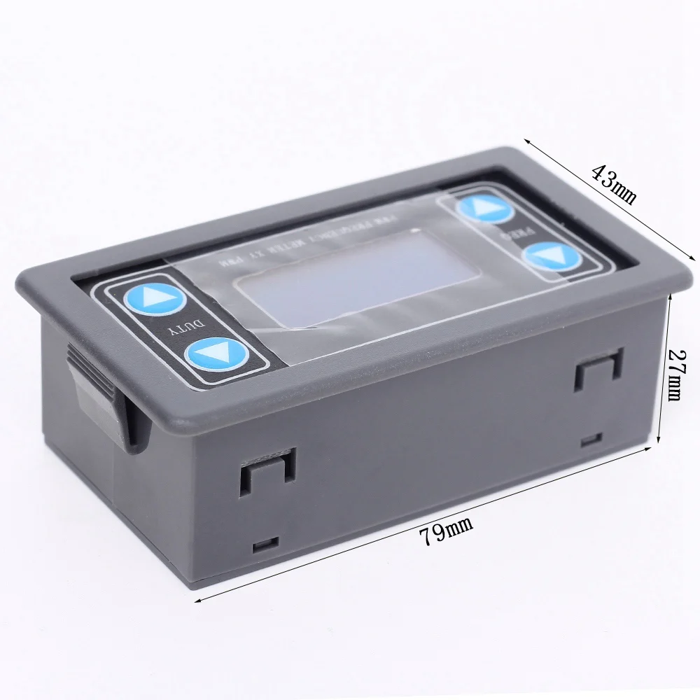 ABGI-2 Pcs 1HZ-150KHZ Digital Display PWM Pulse Frequency Duty Ratio Square Wave Rectangular Signal Generator Gray & Black