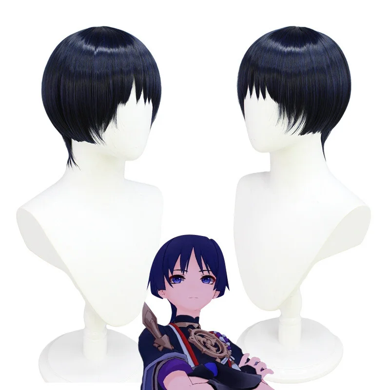

Genshin Impact Kyogen Five Ceremonial Plays Wig Cos Game Short Hair