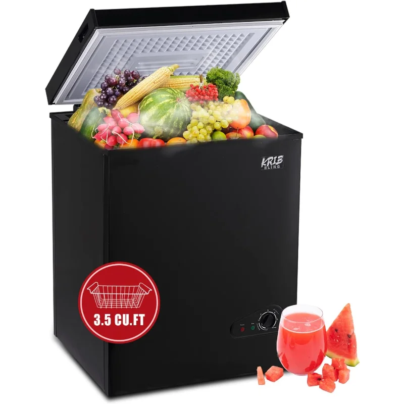 

Грудная морозильная камера 3,5 куб. фута, 7 передач, контроль температуры (4 шт.) ° От F до 6,8 ° F), глубокая компактная морозильная камера с двумя съемными корзинами, для кухни