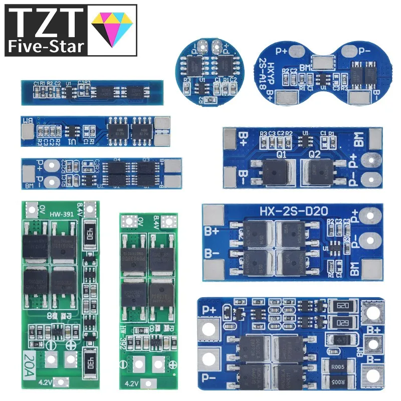 2S 3A 4A 5A 8A 10A 13A 20A 7.4V 8.4V Li-ion 18650 Lithium battery protection board / Balance / BMS board Standard