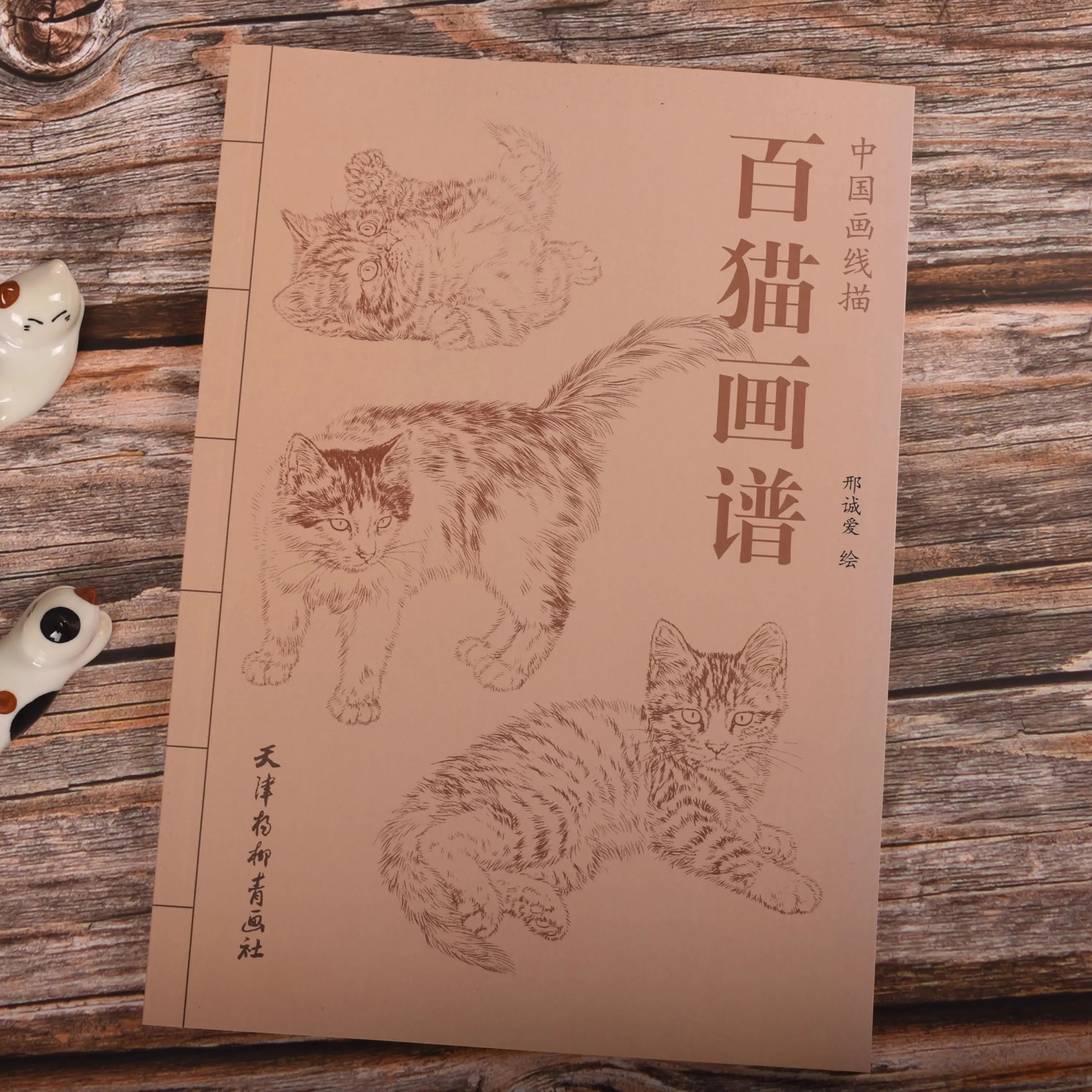 كتاب تلوين مائة قطط 94 صفحة مجموعة رسم الخط الصيني للبالغين والأطفال الاسترخاء مرجع اللوحة المضادة للإجهاد #1