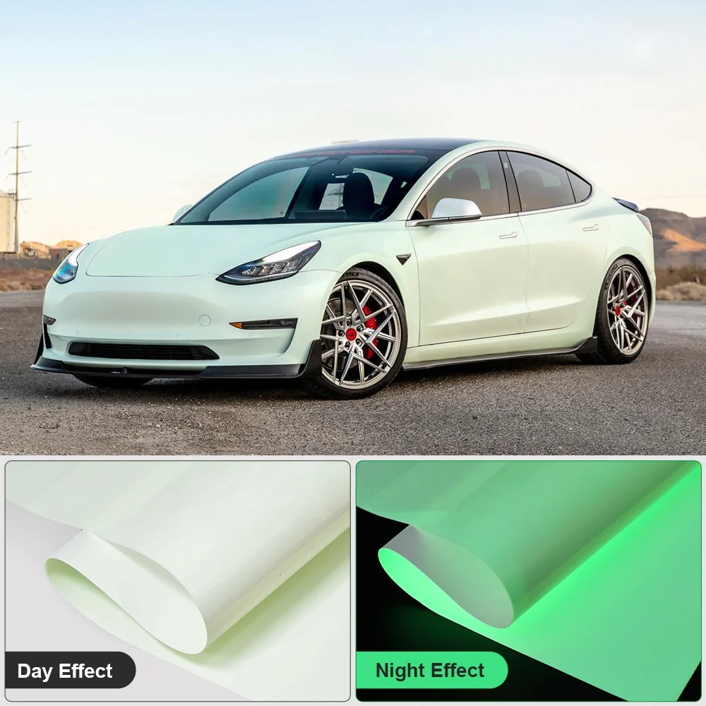 

NO.1 60Inch*49Ft TPU Luminescent Film Pearlescent Powder Paint Protection Film Anti Scratch Self Healing Green PPF Film