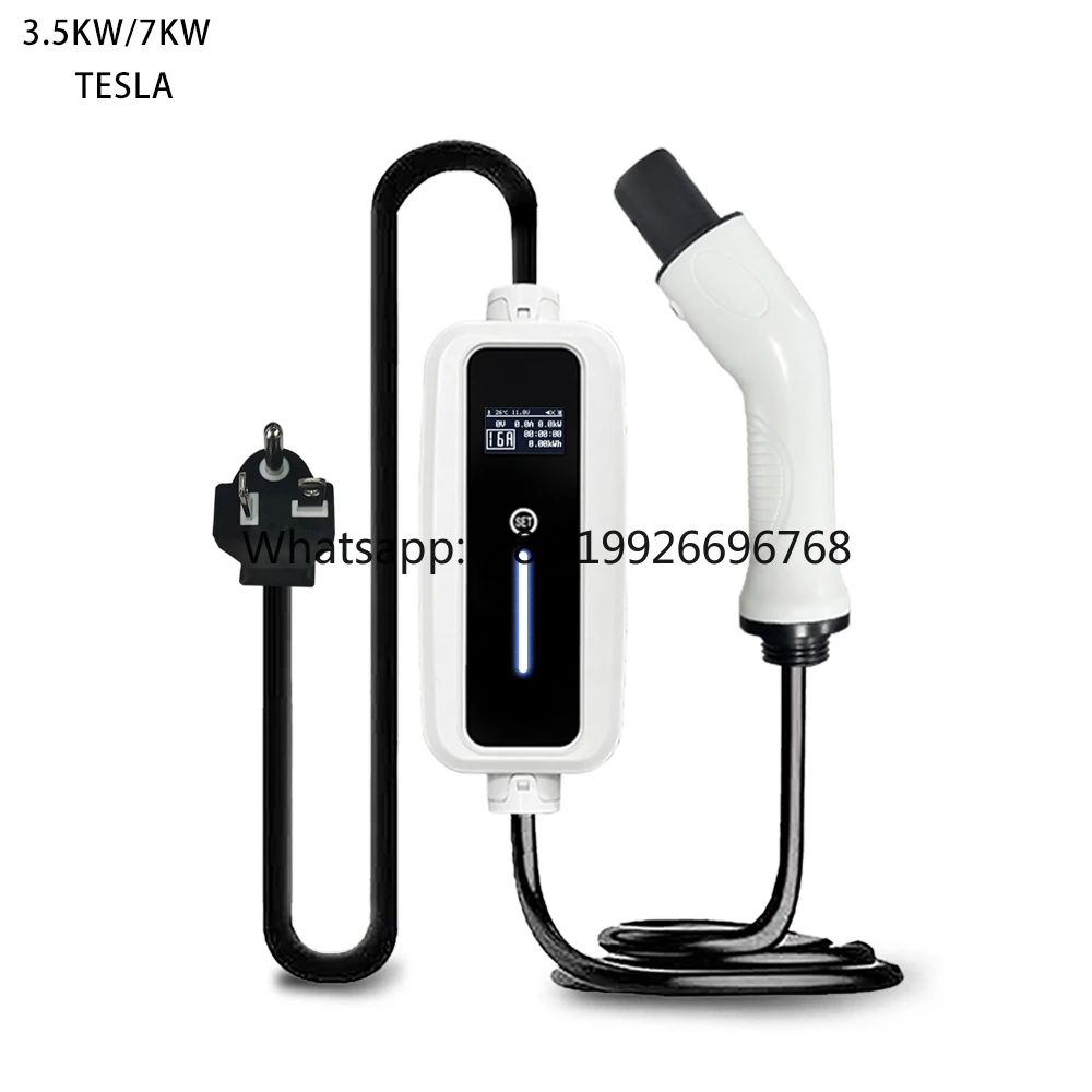 

7KW Level 2 OLCD Screen TYPE 2 Charging Station Portable Ev Charger for