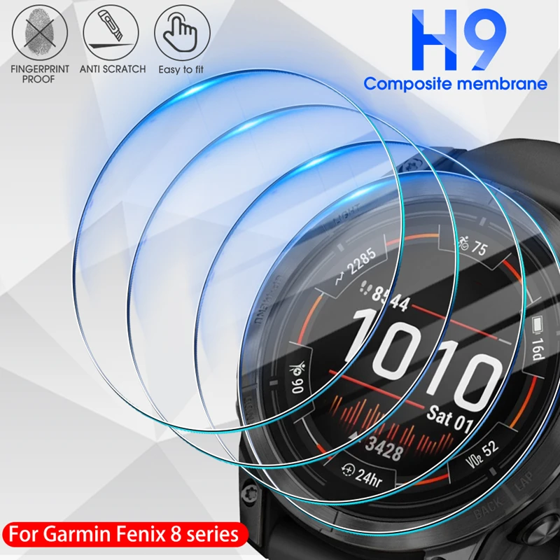 1-5Pack Tempered Glass for Garmin Fenix 8 43mm 47mm 51mm Anti-Scratch HD Protective Film For Garmin Fenix8 Screen Protector New