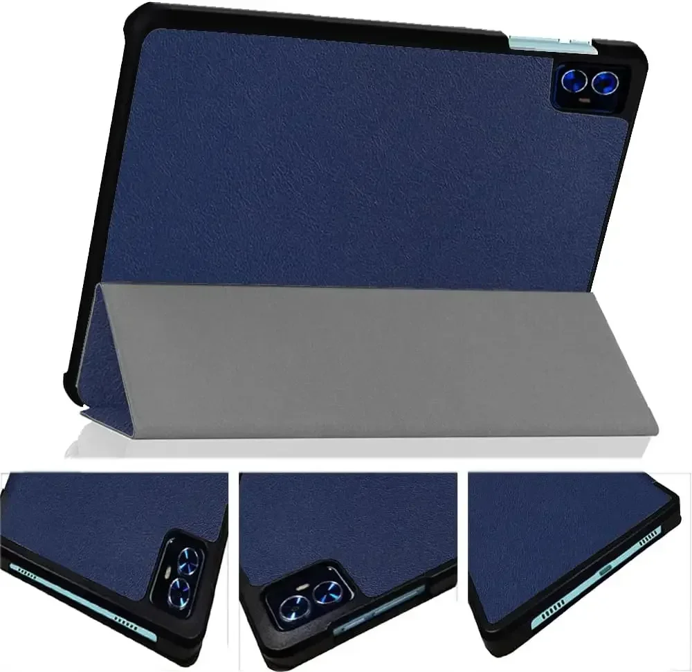 Pour Funda Teclast M50 Pro M50HD 10.1 "étui pour tablette intelligente housse de support à trois volets avec Coque arrière rigide