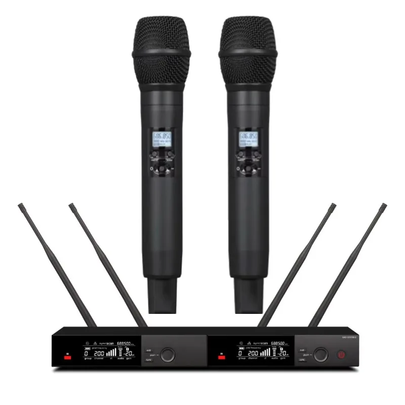 New Arrival SLXD4D Dual Channel BETA58A SM 58 Ksm8/9 Handheld  Mic Professional UHF Wireless Microphone  SLXD24D