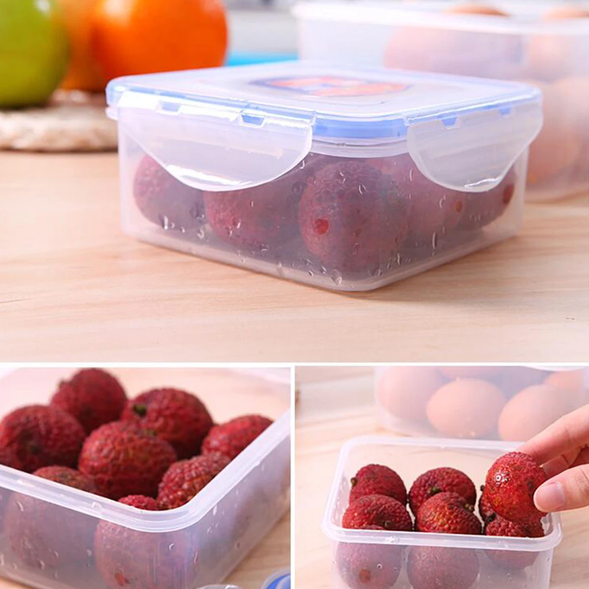 

8 Pcs Mini Lunch Box Set Food Containers Lids Bento Plastic Storage Stackable Lightweight Picnic Home Storage