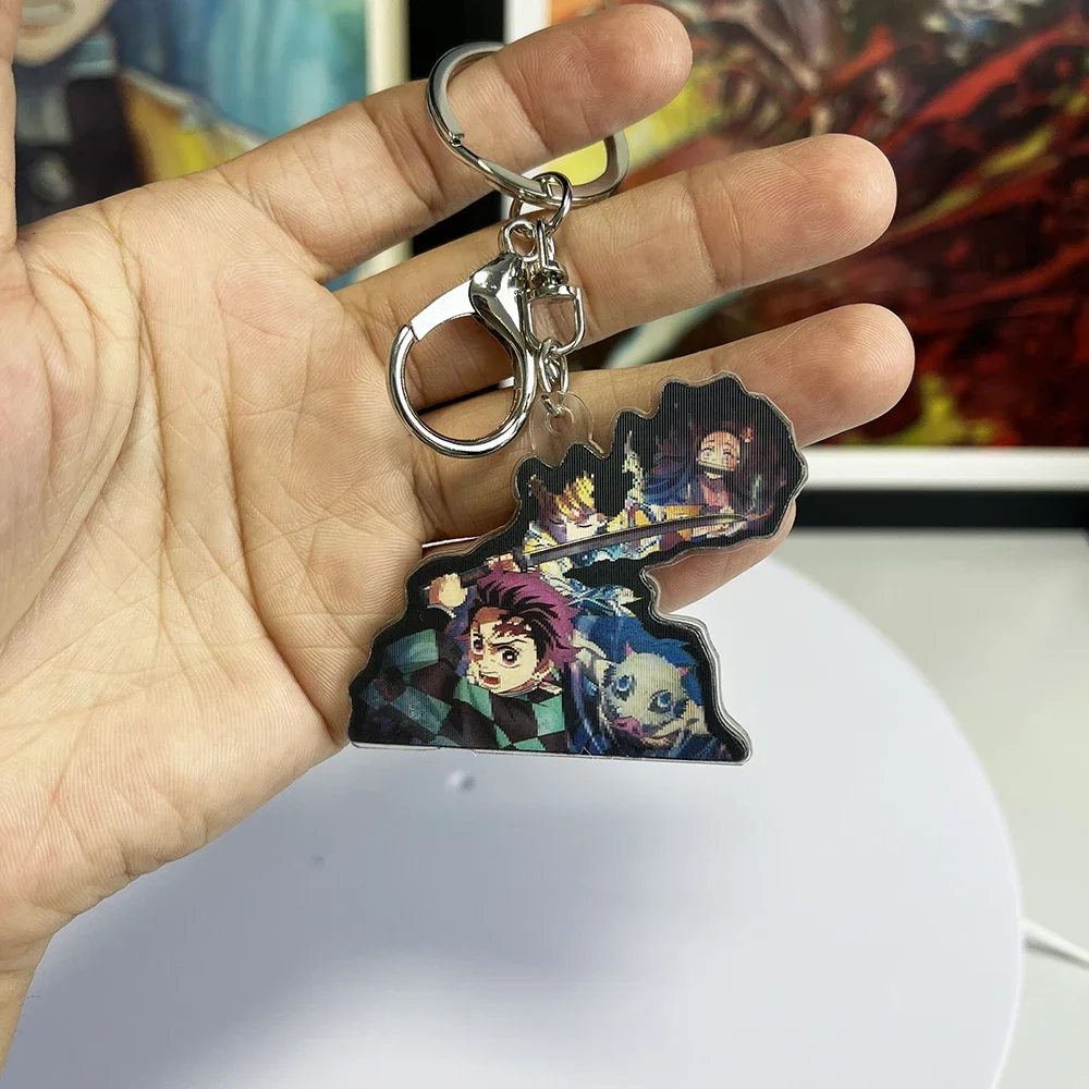 Anime Keychain Tanjirou Yoriichi Demon Slayer Key ring Decoration Pendants for Cars,Bags,Etc.(Pls Contact us for Full Catalogs)