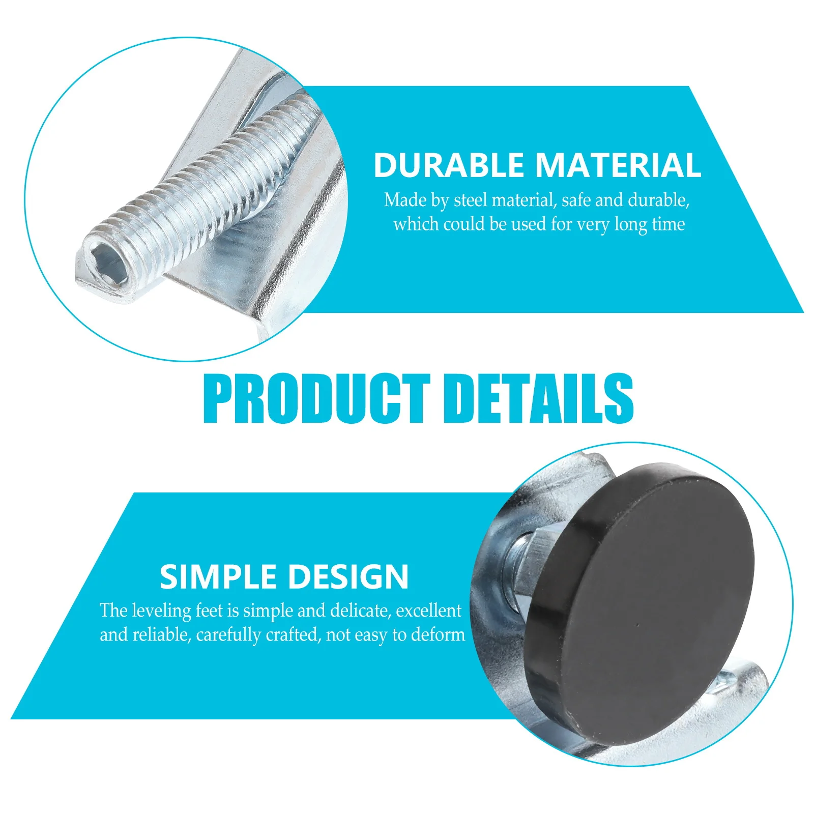 

1Set Heavy-Duty Furniture Levelers Leg Adjustable Table Cabinet Leveling Feet for Home Use Simple Durable Easy Install Steel