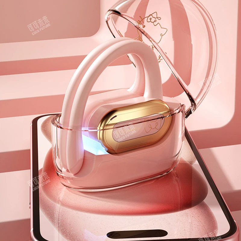 

Новинка 2024, розовые подвесные наушники HelloKitty, беспроводные наушники Bluetooth, большая мощность, ультра долгий срок службы, простые наушники для занятий спортом