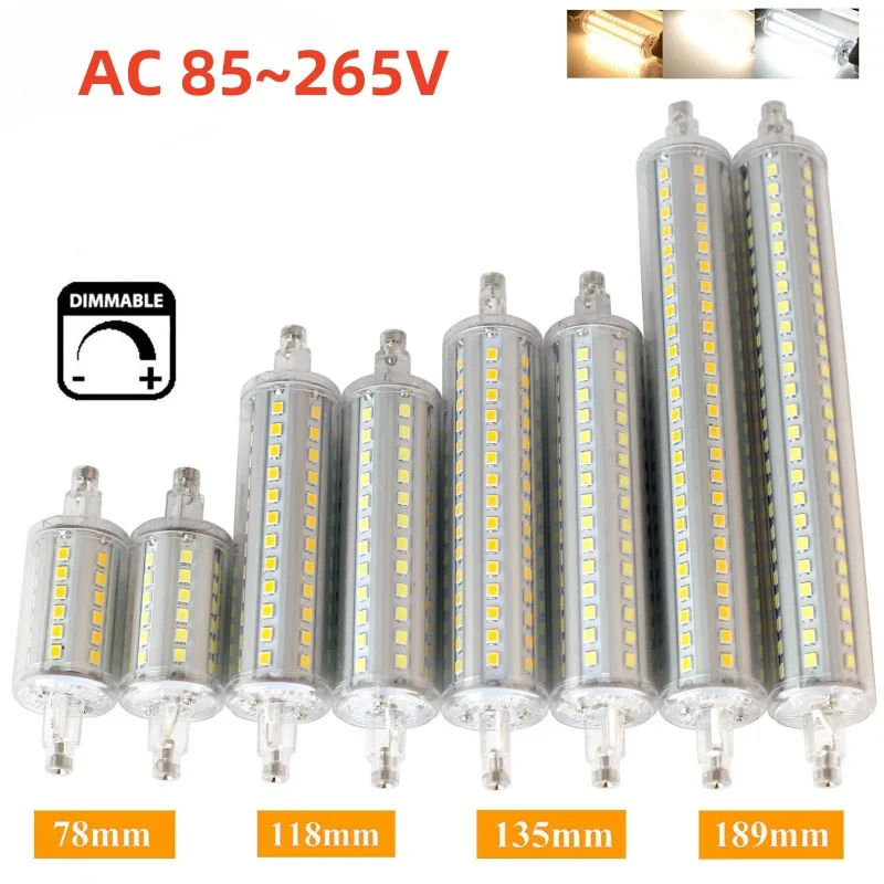 

Dimmable Bulb R7S LED Corn 2835 SMD 78mm 118mm 135mm 189mm Light 7W 14W 20W 25W Replace Halogen Lamp 85-265V Floodlight