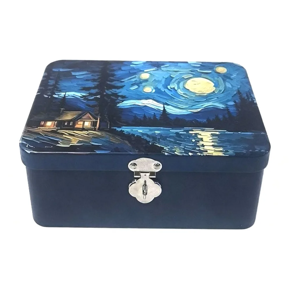 Secret Box Large Size Storage Box Password Lock Metal Material Password Lock Box Private Storage Tinplate Box Privacy Protection