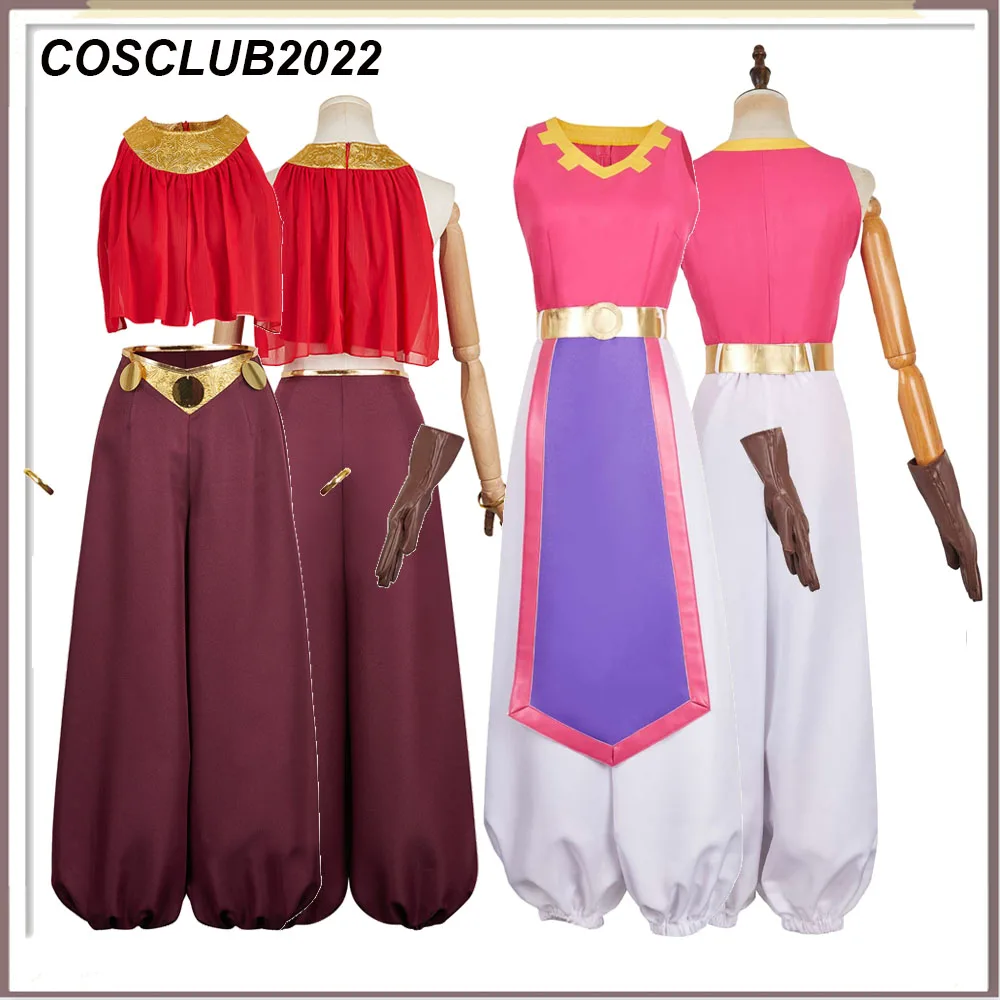 Adult Fantasia Princess Link Cosplay Halloween Carnival Costume Suit Vest Pants Earrings Women Elf Dress Hat Outfits Party