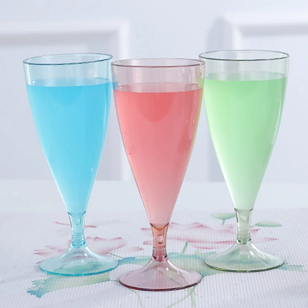المحمولة النبيذ نظارات مجموعة البلاستيك شرب أكواب الإبداعية الشمبانيا نظارات كوكتيل كأس لوازم حفلات الزفاف بار شرب كوب جديد