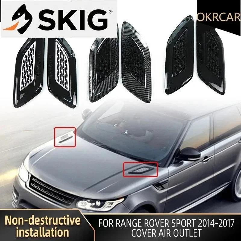 

Автомобильный внешний капот, вентиляционное отверстие, накладка на крыло для Range Rover Sport 2014-2017 L494, крышка воздуховыпускного отверстия, автомобильные аксессуары