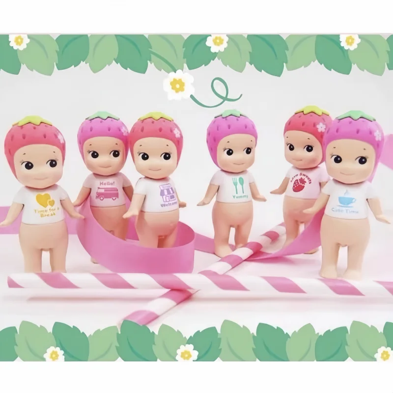 

Sonny Angel Original Strawberry Cafe Serie Blind Box Party Angel Cute Fruit Image Cartoon Ornament Decoration Kid Christmas Gift