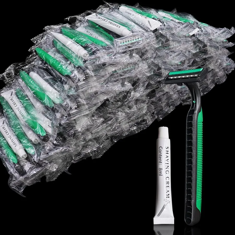 200 Pack Disposable Razors for Women and Men Bulk Individually Wrapped Razor Blades for Shaving Multipurpose Personal Grooming
