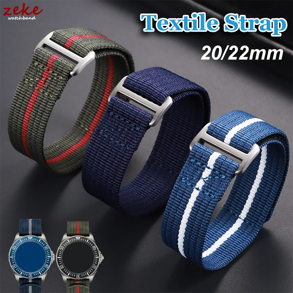 Hochwertiges Nylon-Uhrenarmband 20 mm 22 mm für Seiko für Tudor Textile Military Sport Herrenband Herren Damen Ersatzarmband Gürtel