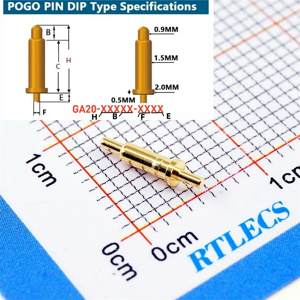20/100/500 قطعة بوجو دبوس موصل بطارية الربيع تحميل DIP إبرة من خلال ثقب PCB 3 4 5 6 7 8 9 10 12 14 15 16 18 مللي متر اختبار التحقيق #2