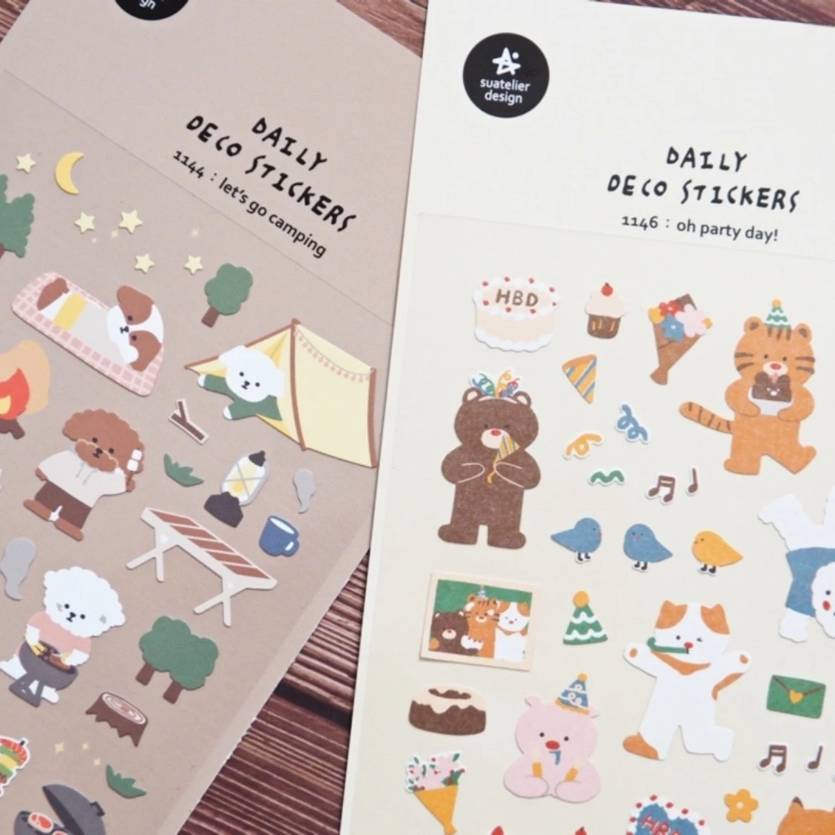 

Корейский импортный Suatelier Go, кемпинг, щенок, вечерние наклейки на день, скрапбукинг, сделай сам, журнал, молочные продукты, милый декор, канцелярские наклейки