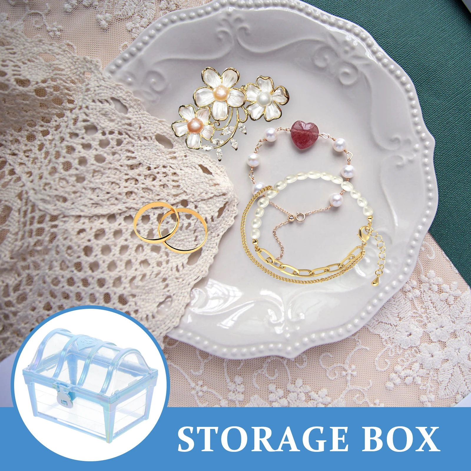 

12pcs Pearlized Treasure Chest Candy Box Clear Plastic Refillable Storage Case For Party Favor Gift Wrapping Decoration Treat