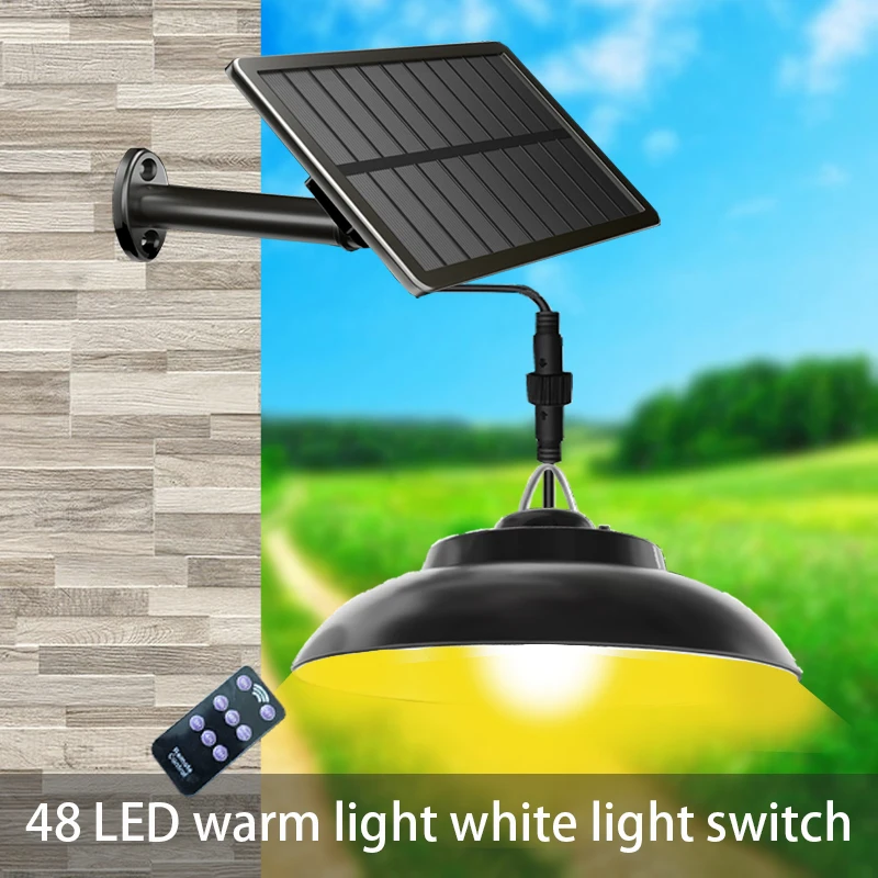 Solar Pendant light outdoor indoor solar light, 3000K/6500Kwarm white/white lighting yard used in courtyard garden yard